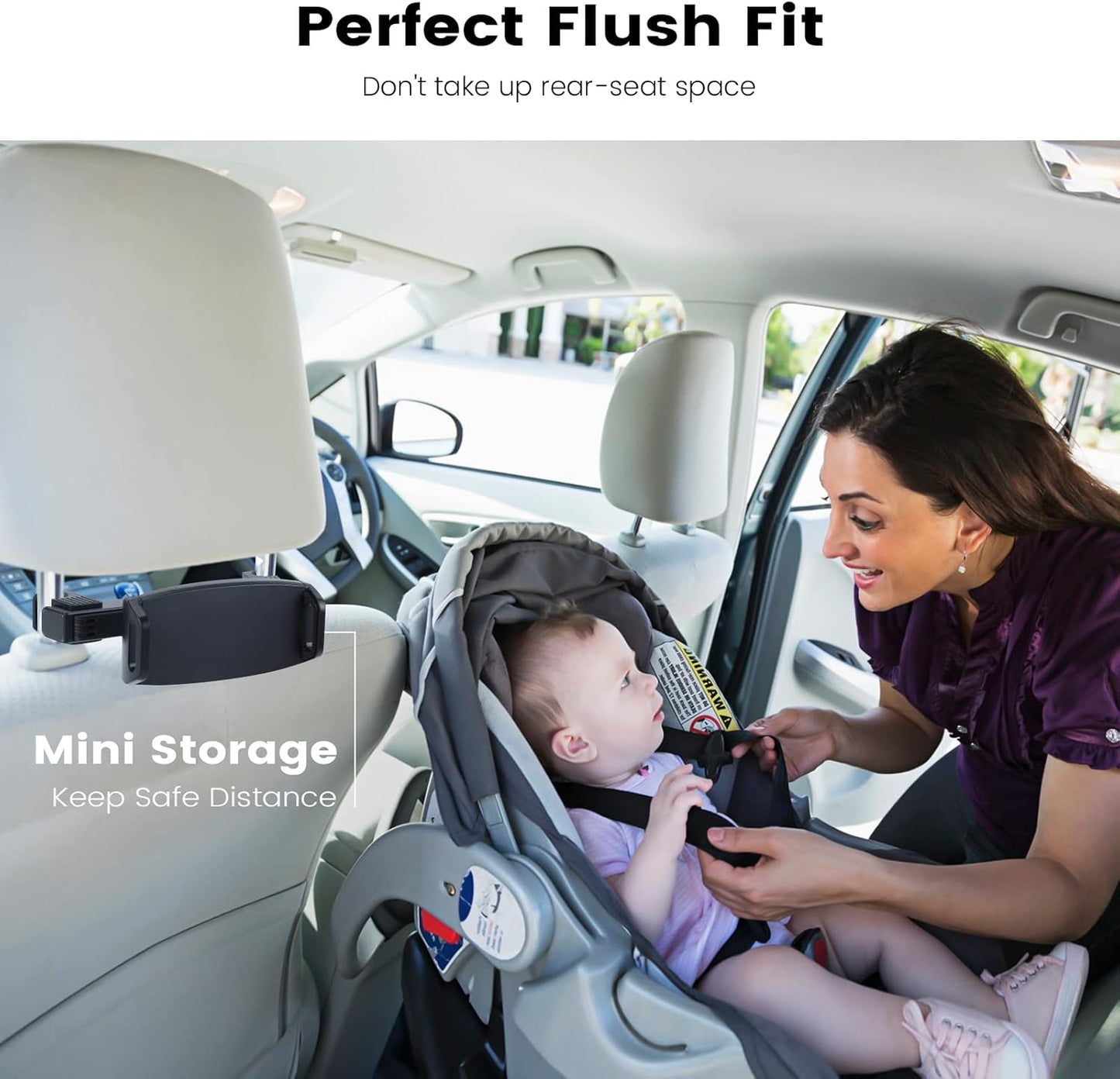 Soporte Tablet Reposacabezas, Soporte Coche Automóvil Universal Con Apoyo 360 Rotación Para 4,7-12,9 Pulgadas Ipad, Iphone, Galaxy Tab Et D'Autres Smartphones